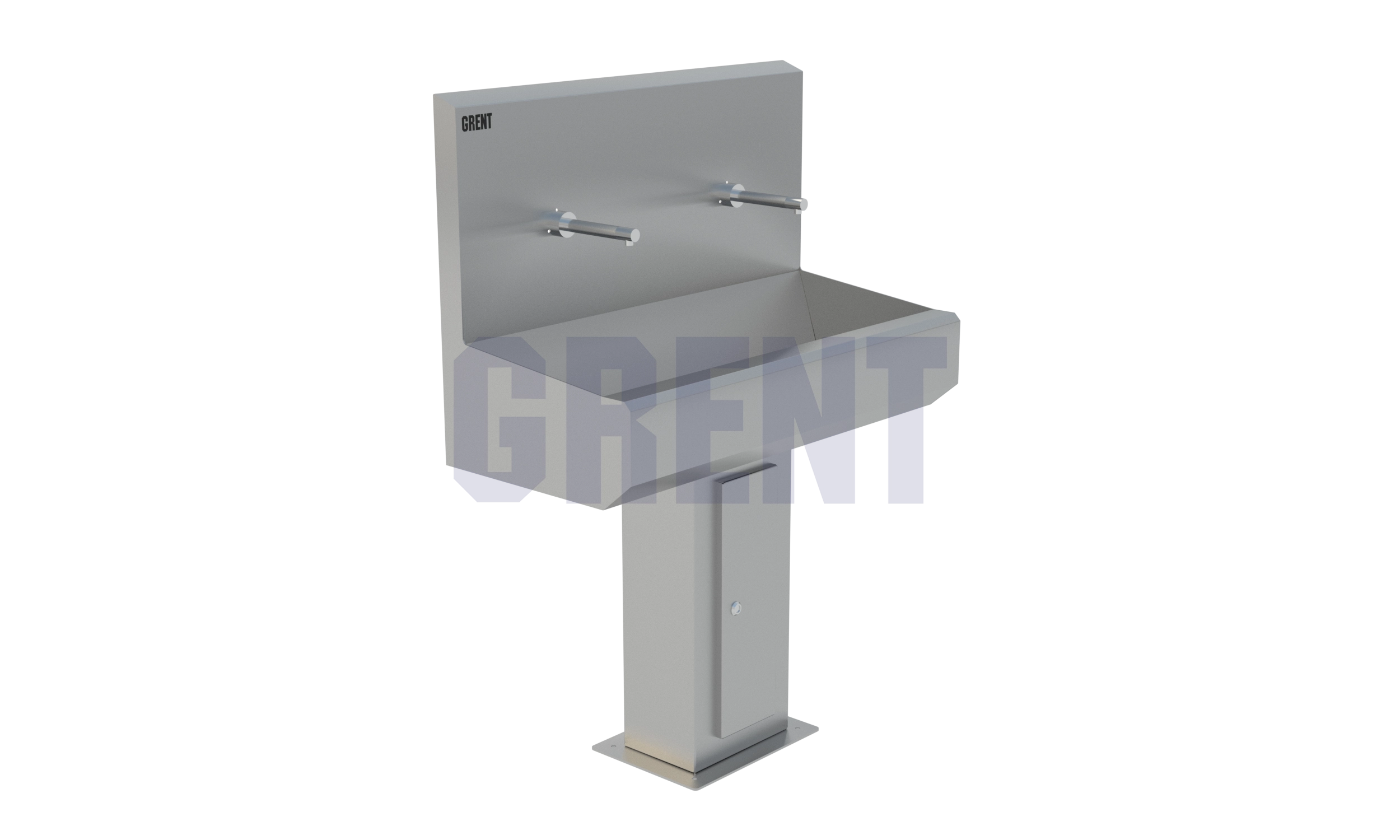 Умывальник 2-секционный на стойке GRENT-S-02