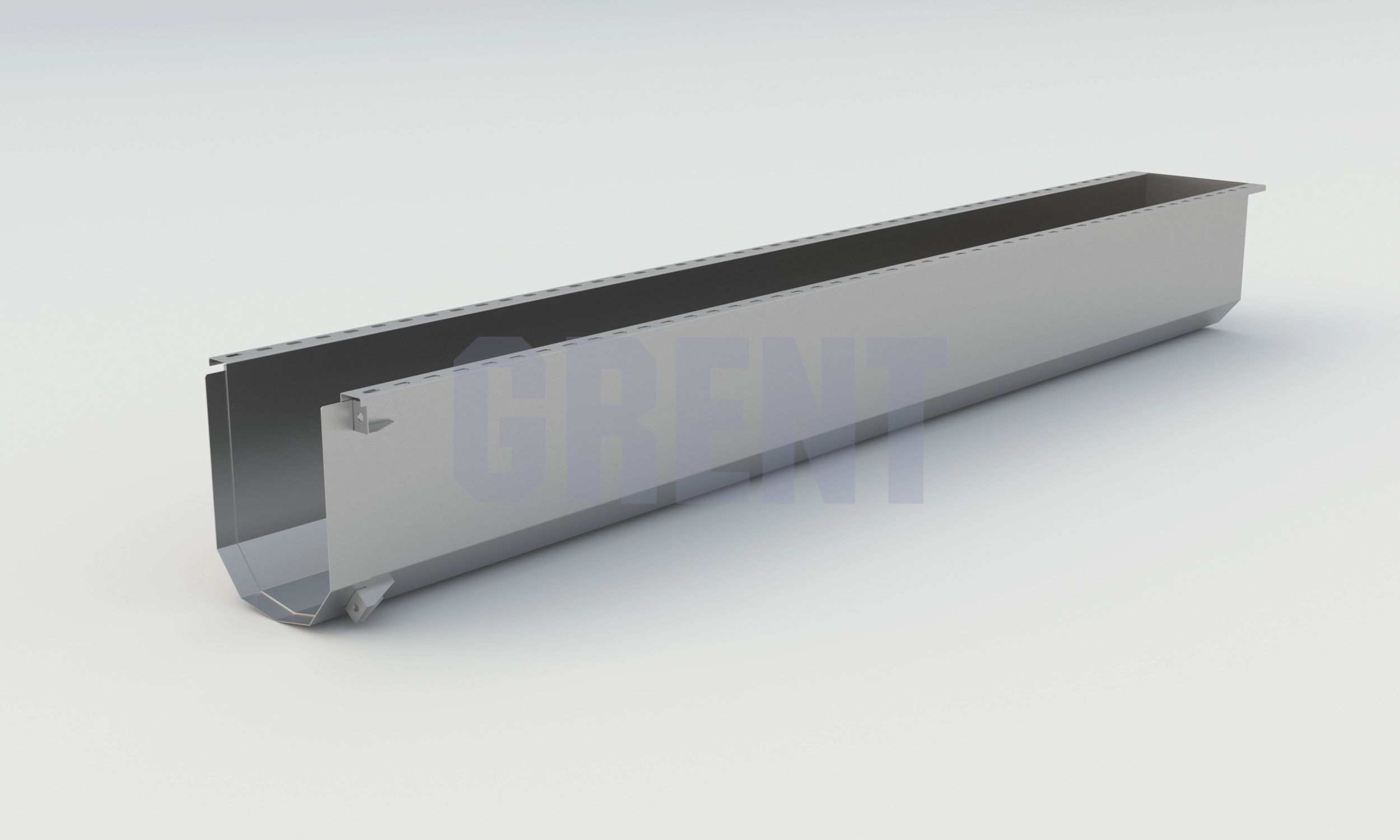 Лоток водоотводный мостовой GRENT MosT подвесной 400 торцевой