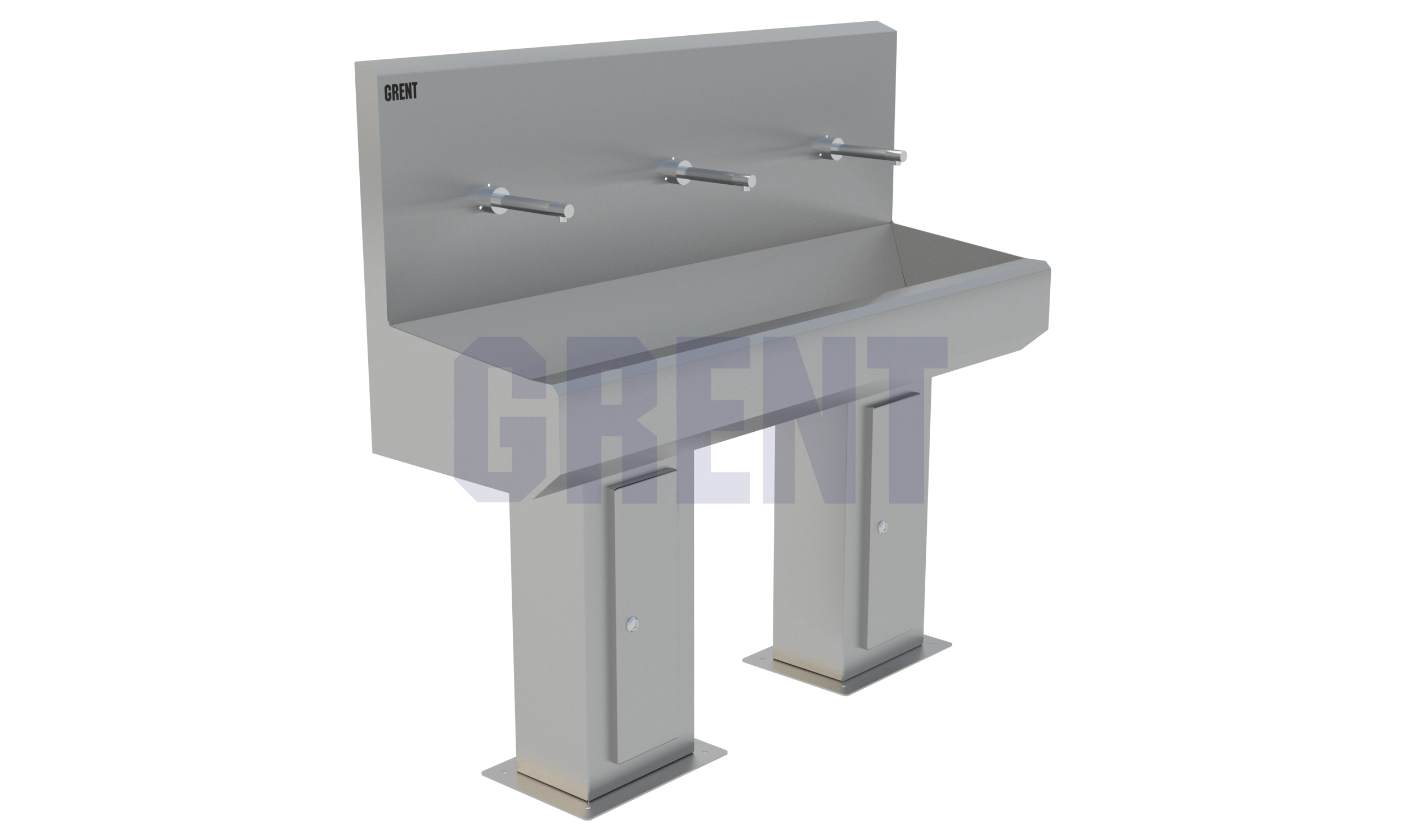 Умывальник 3-секционный на стойке GRENT-S-03