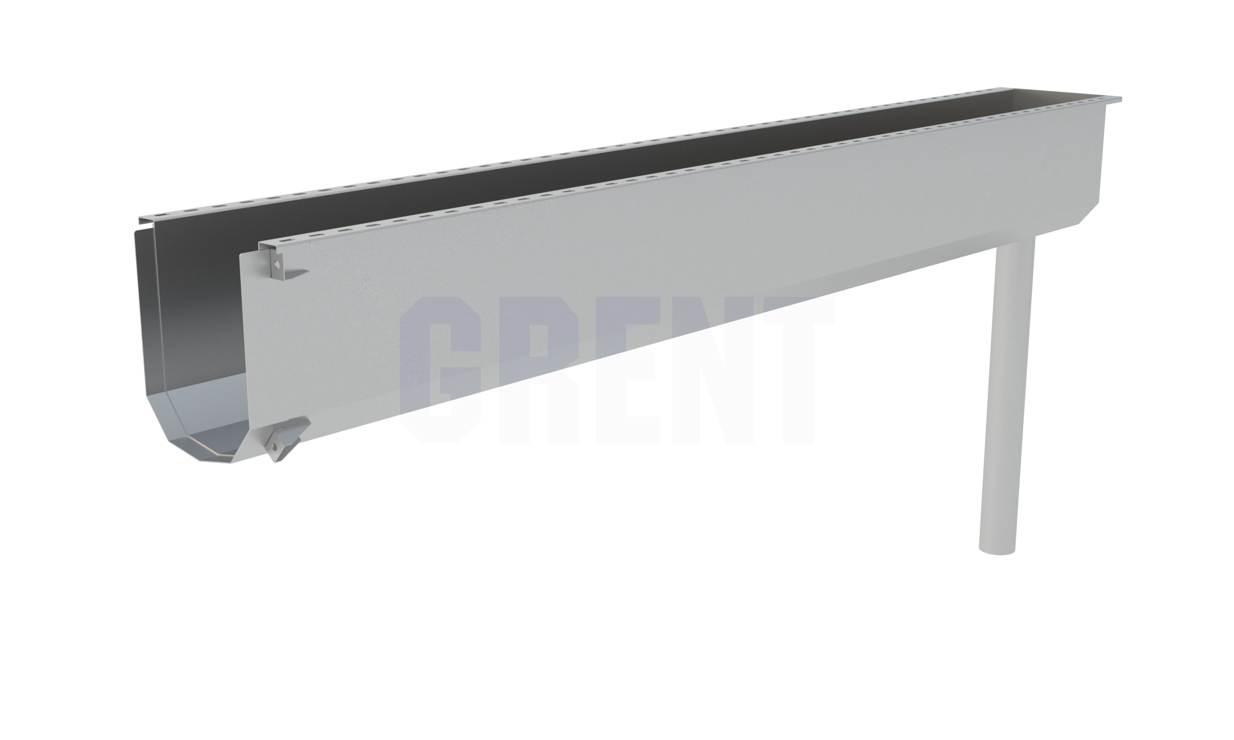 Лоток водоотводный мостовой GRENT MosT подвесной 300 выпускной торцевой