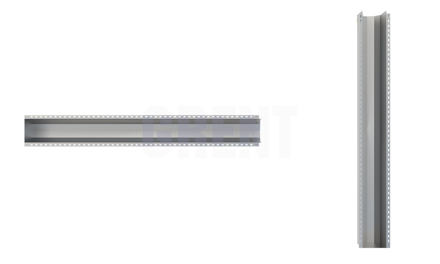 Лоток водоотводный мостовой GRENT MosT подвесной 400 торцевой