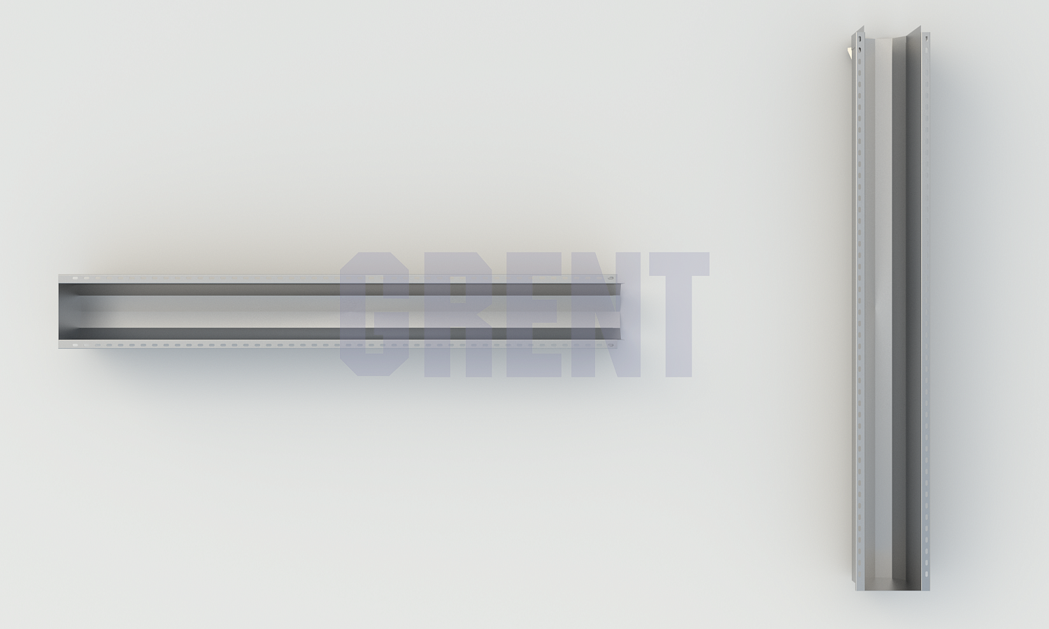 Лоток водоотводный мостовой GRENT MosT подвесной 250 торцевой