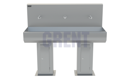 Умывальник 3-секционный на стойке GRENT-S-03