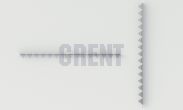 Бордюр стальной GRENT BR L-образный 1200*60, 1,5, оцинкованный