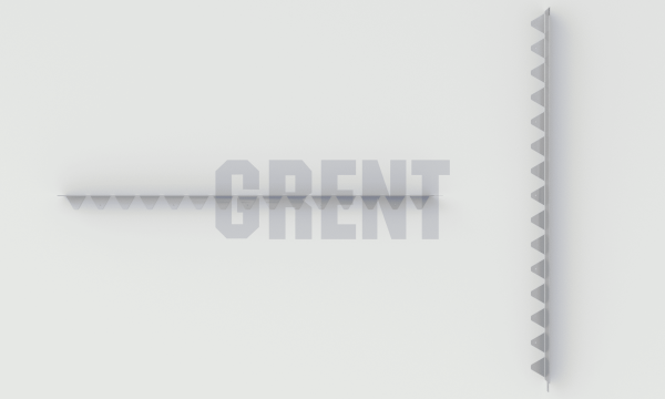 Бордюр стальной GRENT BR L-образный 1200*70, 1,5, оцинкованный