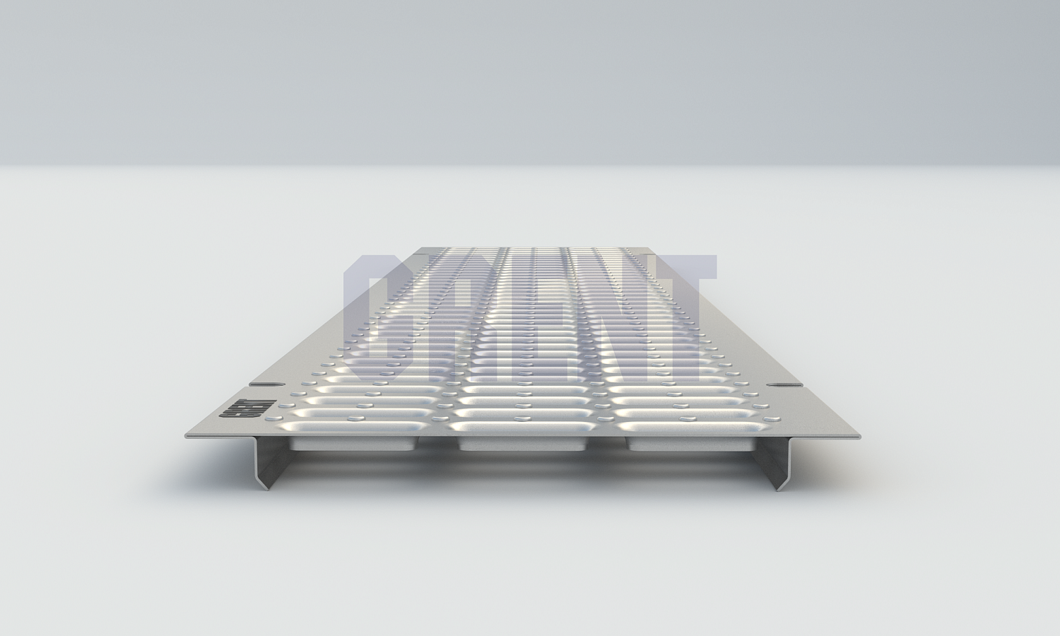 Штампованная решетка водоотводная из оцинкованной стали GRENT PlasT 200