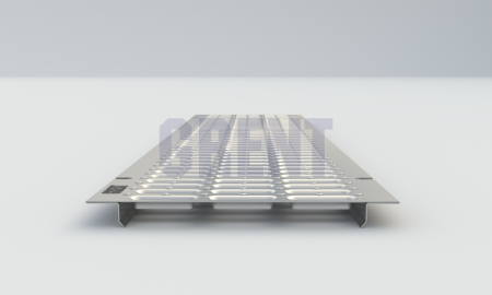 Штампованная решетка водоотводная из оцинкованной стали GRENT PlasT 200 