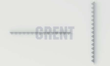 Бордюр стальной GRENT BR L-образный 1200*50, 1,5, оцинкованный