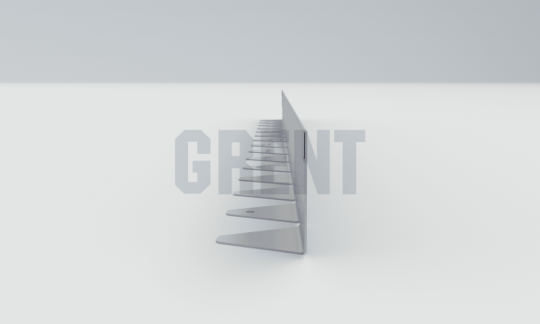 Бордюр стальной GRENT BR L-образный 1200*60, 1,5, оцинкованный