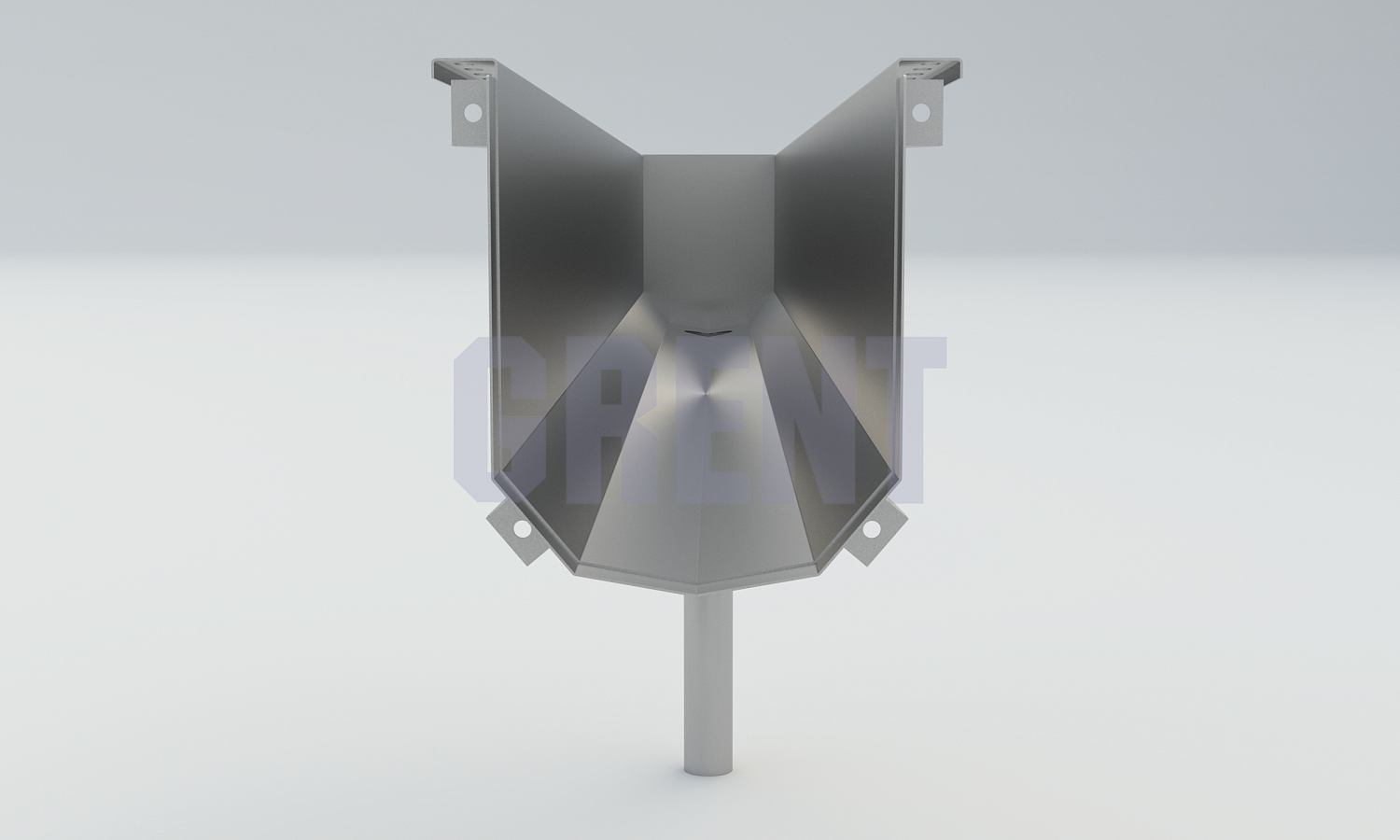 Лоток водоотводный мостовой GRENT MosT подвесной 200 выпускной торцевой